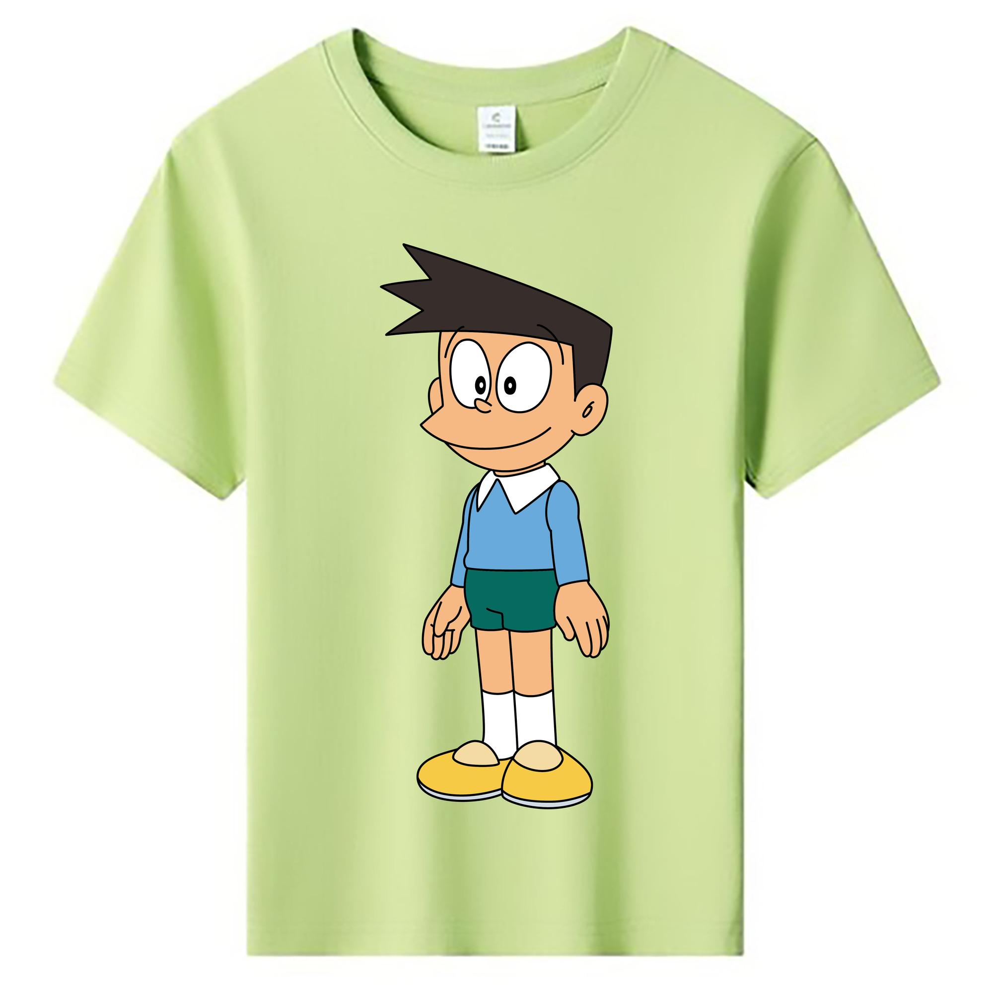 （画像用） ドラえもん 骨川 スネ夫 Doraemon Honekawa Suneo 綿100％キッズTシャツ（フロントプリント）